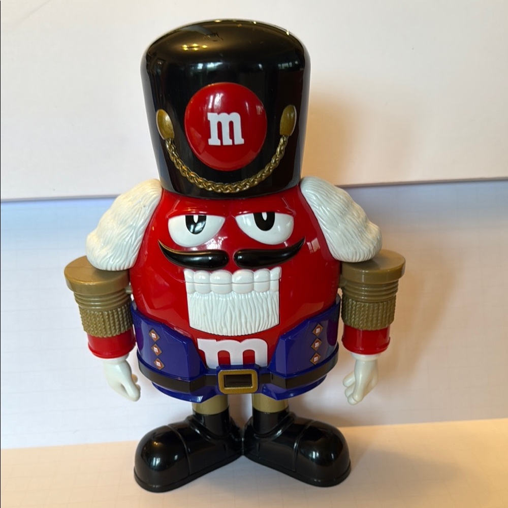 Red M&M Nutcracker Figurine